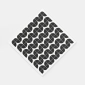 白黒ミッドセンチュリーモダン抽象芸術パターン スタンダードランチョンナプキン (角)