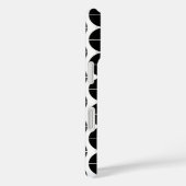 白黒ミッドセンチュリー抽象芸術モノグラム Case-Mate iPhoneケース (裏面 / 右)