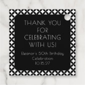 白黒ミッドセンチュリー50th誕生日ありがとう フェイバータグ (裏面)