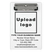 白黒ミニクリップボードにビジネスブランド ミニクリップボード (正面)