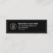 白黒ミニシックモダンミニマル ロイヤリティカード (正面)