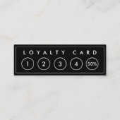 白黒ミニシックモダンミニマル ロイヤリティカード (裏面)