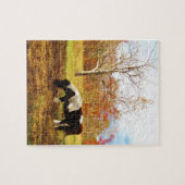 白黒ミニチュアポニー/馬 ジグソーパズル (横)