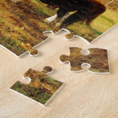 白黒ミニチュアポニー/馬 ジグソーパズル (側面)