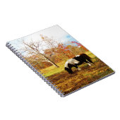 白黒ミニチュアポニー/馬 ノートブック (右側)