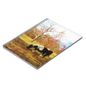 白黒ミニチュアポニー/馬 ノートブック (左側)