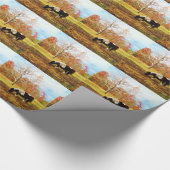 白黒ミニチュアポニー/馬 ラッピングペーパー (角)