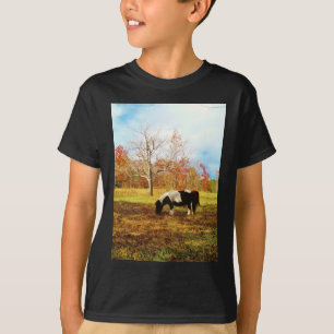 白黒ミニチュアポニー/馬 Tシャツ
