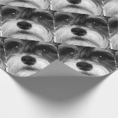 白黒ミニチュア・シュナウツァー ラッピングペーパー (角)