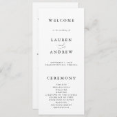 白黒ミニマエレガントリスト結婚ズ プログラム (正面/裏面)