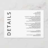 白黒ミニマエレガントリモダンアル結婚ズ エンクロージャーカード (正面)