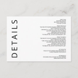 白黒ミニマエレガントリモダンアル結婚ズ エンクロージャーカード