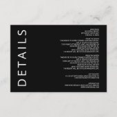 白黒ミニマエレガントリモダンアル結婚ズ エンクロージャーカード (正面)