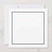 白黒ミニマエレガントリモダンアル結婚ズ 招待状 (裏面)