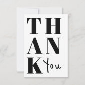 白黒ミニマスタイリッシュリスはっきりしたト結婚の サンキューカード (正面)