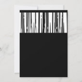 白黒ミニマモダンリストライプアエレガントリスト 招待状 (裏面)