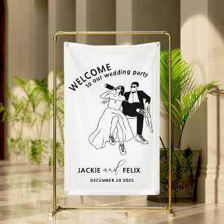 白黒ミニマモダンリスト結婚ズ 横断幕