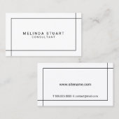 白黒ミニマモダンリスト 名刺 (正面/裏面)