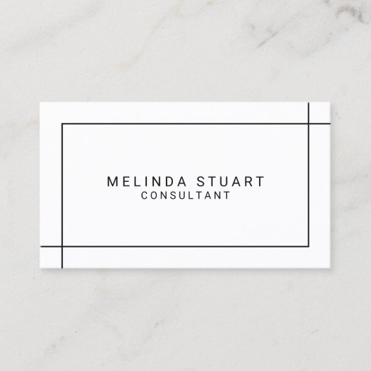 白黒ミニマモダンリスト 名刺 (正面)