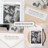 白黒ミニマリストのシンプルクリスマスフォト ギフトタグ