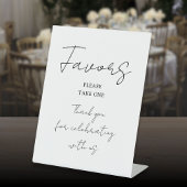 白黒ミニマリストのスクリプエレガントトの支持 台座サイン