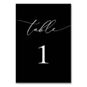 白黒ミニマリストのテーブル番号 テーブルナンバー (正面)