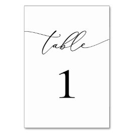 白黒ミニマリストのテーブル番号 テーブルナンバー