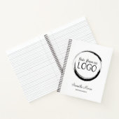 白黒ミニマリストのビジネスロゴ会議 ノートブック (内部)