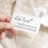 白黒ミニマリストのブックリクエスト エンクロージャーカード