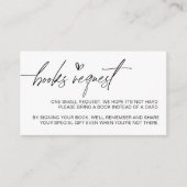 白黒ミニマリストのブックリクエスト エンクロージャーカード (正面)