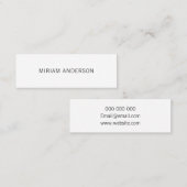 白黒ミニマリストの名刺 スキニー名刺 (正面/裏面)