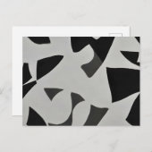 白黒ミニマリストアート ポストカード (正面/裏面)