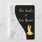 白黒ミニマリストエレガントな結婚式 招待状 (裏面)