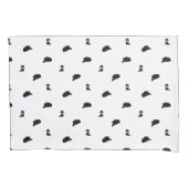 白黒ミニマリストカウボーロデオパターン 枕カバー (正面)