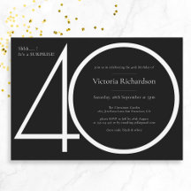 白黒ミニマリストサプライズ40歳の誕生日