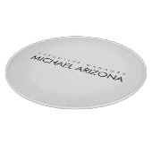 白黒ミニマリストシンプルプレーンモダン カッティングボード (角)