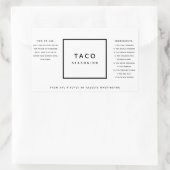 白黒ミニマリストスパイスブレンドギフトラベル 長方形シール (バッグ)