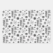 白黒ミニマリストセット3 ラッピングペーパーシート (正面3)