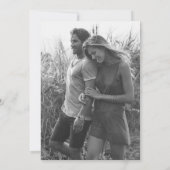 白黒ミニマリストディスコボール | フォト セーブザデート (裏面)