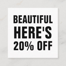 白黒ミニマリストトレンディーシンプル 割引カード