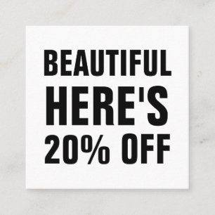 白黒ミニマリストトレンディーシンプル 割引カード