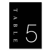 白黒ミニマリストナンバーテーブルカード テーブルナンバー (裏面)