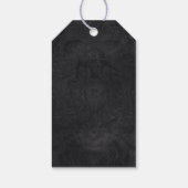 白黒ミニマリストパインツリーズクリスマス ギフトタグ (裏面)