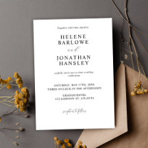 白黒ミニマリストモダンエレガントな結婚式