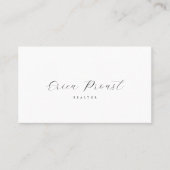 白黒ミニマリストモダン不動産仲介業者 名刺 (正面)