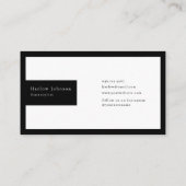 白黒ミニマリストモノグラムイニシャル 名刺 (裏面)