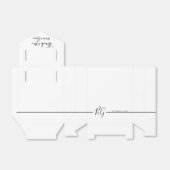 白黒ミニマリストモノグラム結婚ズ フェイバーボックス (折り畳みなし)