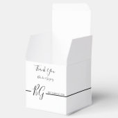 白黒ミニマリストモノグラム結婚ズ フェイバーボックス (オープン)