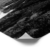 白黒ミニマリストライトハウス ポスター (角)