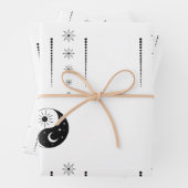 白黒ミニマリストラップ ラッピングペーパーシート (インサイチュ)